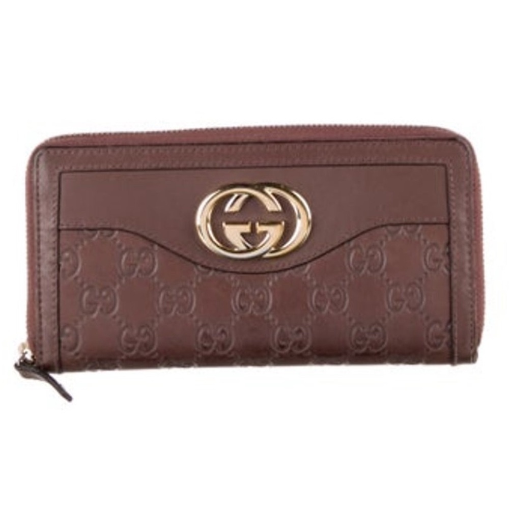 GUCCI Interlocking G Logo Leather Continental Wallet